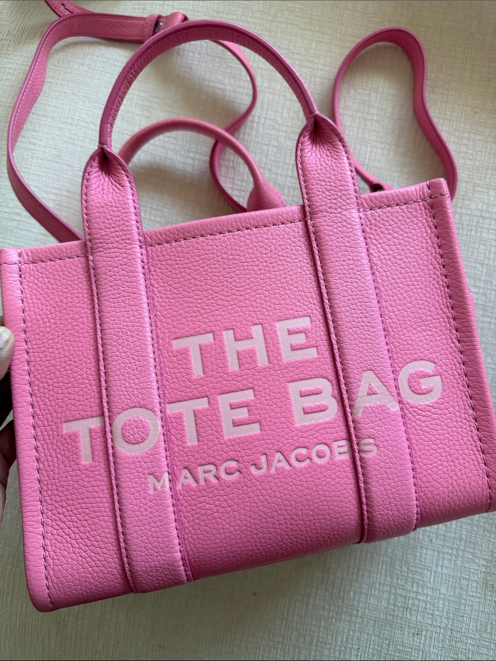 Preowned Marc Jacobs Small leather Pink Tote Bag